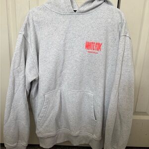 Gray White Fox Hoodie